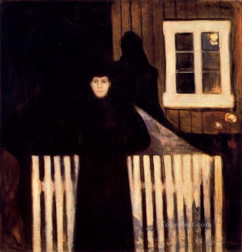 Edvard Munch Painting - luz de luna 1893 Edvard Munch